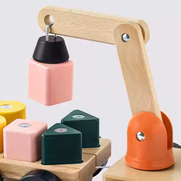 UPPSTÅ Подъёмный кран с кубиками - разноцветный/бук - фото 2