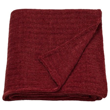 Плед, коричнево-красный 130x170 см IKEA YLVALI ЮЛВАЛИ 904.473.22