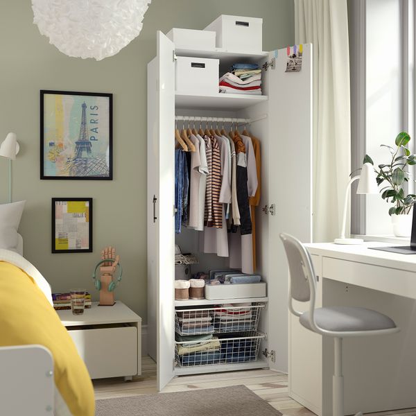 Гардероб, белый, белый, 60x57x181 см IKEA PLATSA ПЛАТСАA ПЛАТСА, SMÅSTAD СМОСТАД 195.499.90 - фото 4