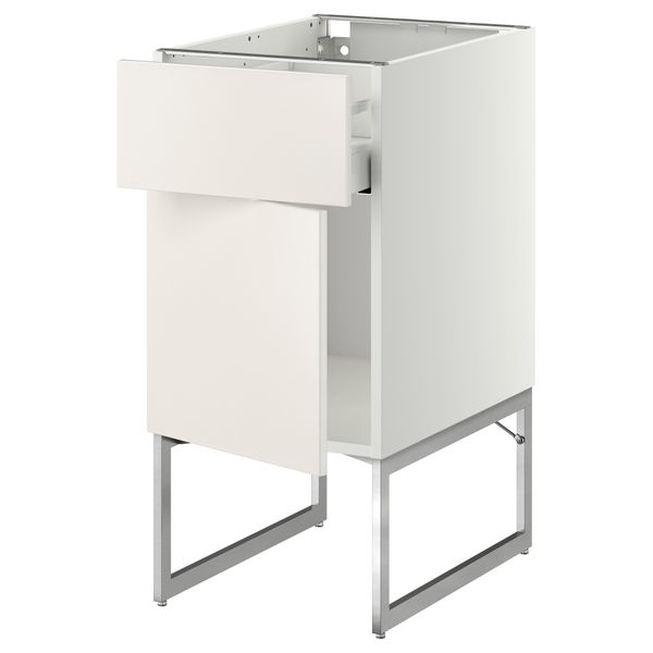 Напольный шкаф с ящиком, дверью МЕТОД / МАКСИМЕРА, белый, Веддинге белый - схема-чертеж с размерами