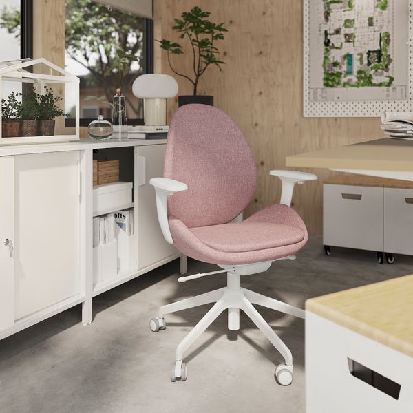 Рабочий стул с подлокотниками, Gunnared светлый коричнево-розовый IKEA HATTEFHATTEFJÄLL ХАТТЕФЬЕЛЛЬ ХАТТЕФЬЕЛЛЬ 904.945.06 - фото 3