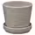 KLOTLÖNN КЛОТЛЁНН Горшок цветочный с поддоном - д/дома/улицы/серый/бежевый 9 см