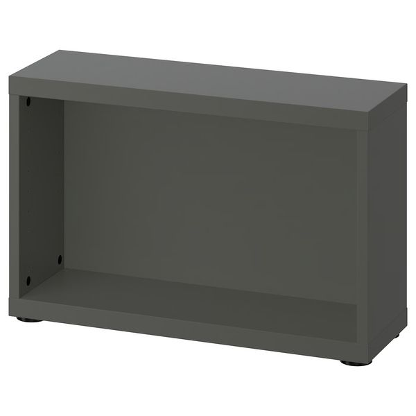 BESTÅ Каркас - темно-серый 60x20x38 см - схема-чертеж с размерами
