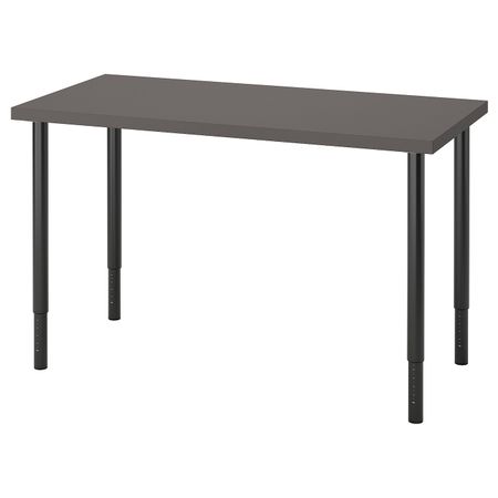 Письменный стол, темно-серый/черный 120x60 см IKEA LAGKAPTEN ЛАГКАПТЕН / OLOV ОЛОВ 394.164.80