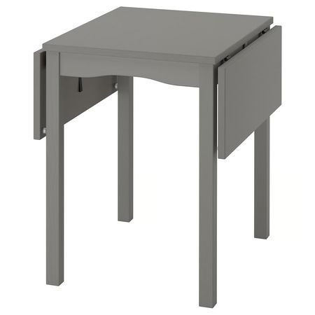 HAUGA Стол с откидной полой - серый/березовый шпон 55/82/109x74 см