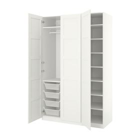 PAX / BERGSBO Гардероб - белый/белый 150x60x236 см