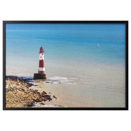 Картина с рамой БЬЁРКСТА, Маяк Бичи-Хед, черный (140x100 см)