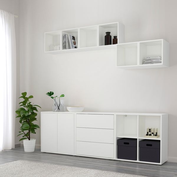 Комбинация шкафов с ножками, 210x35x180 см, белый IKEA EKET ЭКЕТ 291.894.78 - фото 3