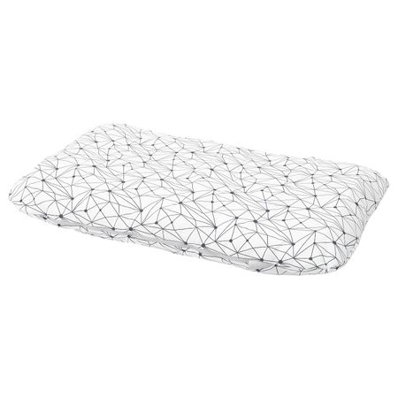 Подушка, белый, черный 46x74 см IKEA LURVIG ЛУРВИГ 804.843.91