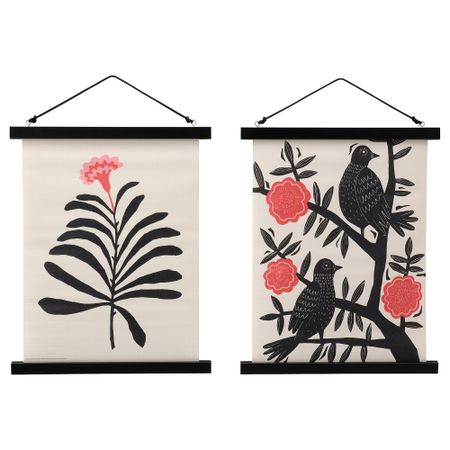 Подвесное текстильное панно, 30x40 см, Птицы на дереве IKEA PÅLHULT 805.276.87