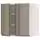 METOD Навесной шкаф с полками/2дверцы - белый/Voxtorp глянцевый темный серо-коричневый 60x60 см
