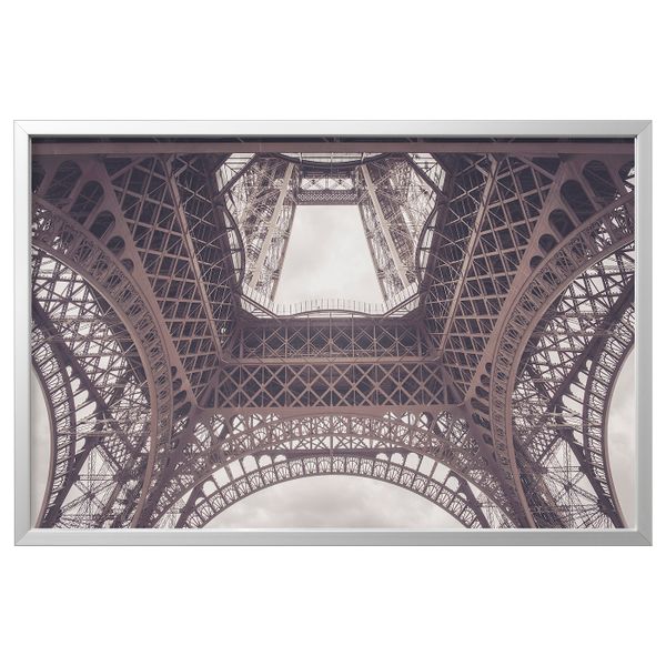 Картина с рамой, Под Эйфелевой башней/цвет алюминия 118x78 см IKEA BJÖRKSTA БЬЁРКСТА 494.167.38 - фото 1