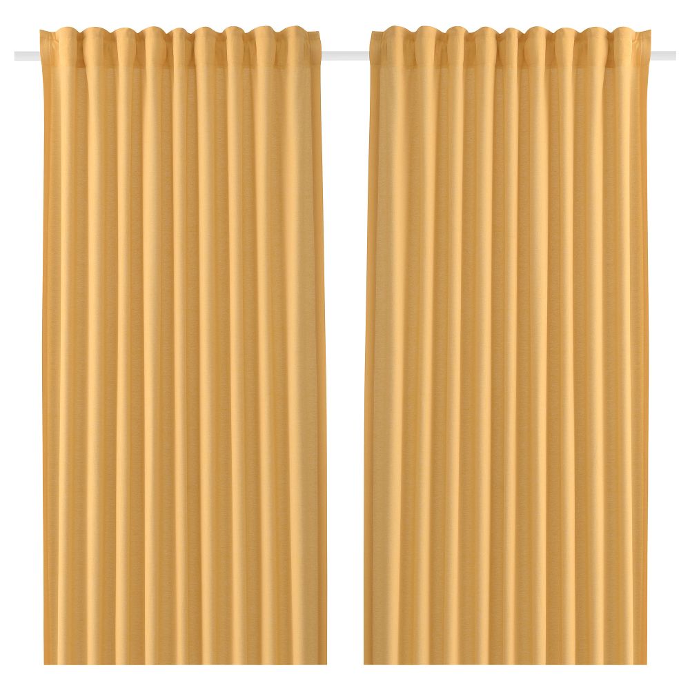 Гардины, 2 шт., желтый, 140x300 см IKEA VÄXELBRUK 705.690.84 - фото 1
