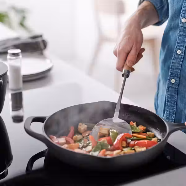 VARDAGEN Лопаточка для вока-сковороды - нержавеющ сталь/бук 36 см - фото 2