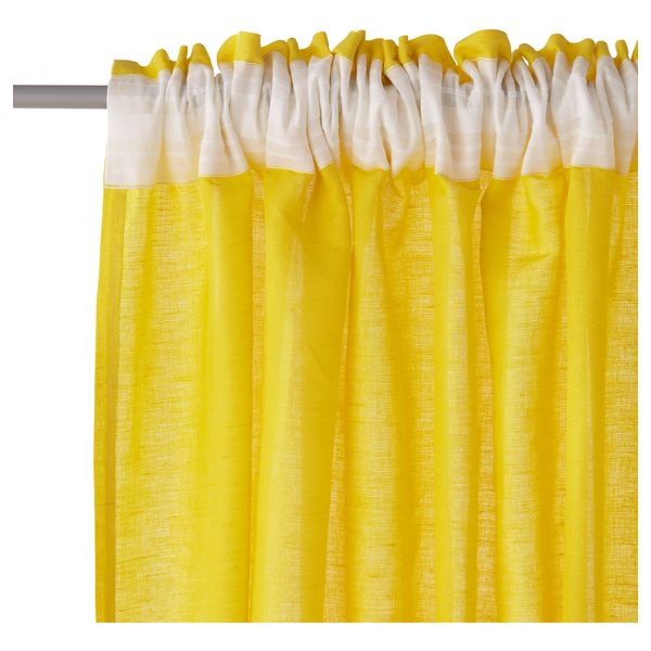 Гардины, 1 пара МАРИАТИСТЕЛЬ, желтый (145x270 см) - фото 2