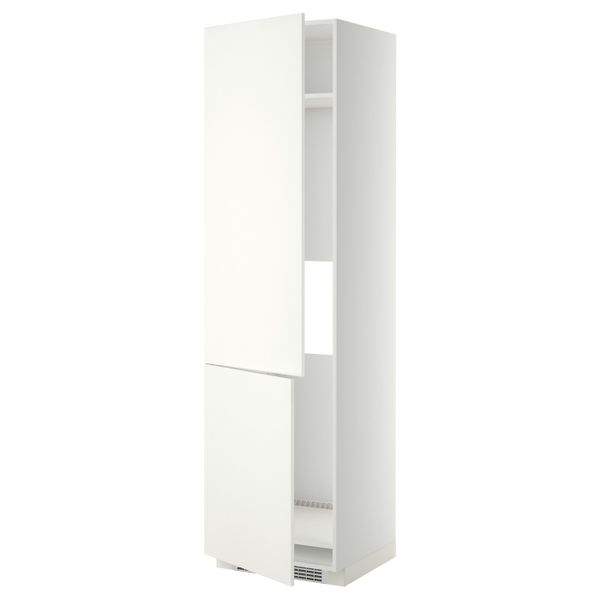 Высокий шкаф для/холод/мороз/2дверцы, белый/Хэггеби белый 60x60x220 см IKEA METOD МЕТОД 192.262.02 - схема-чертеж с размерами