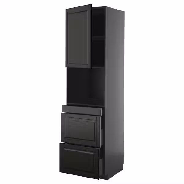 METOD / KNIVSHULT Высокий шкаф д/СВЧ/дверца/3ящика - фото 1