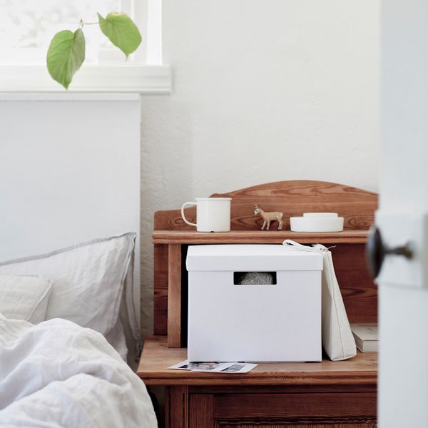 Коробка с крышкой, белый 25x35x20 см IKEA TJENA ТЬЕНА 203.954.30 - фото 2