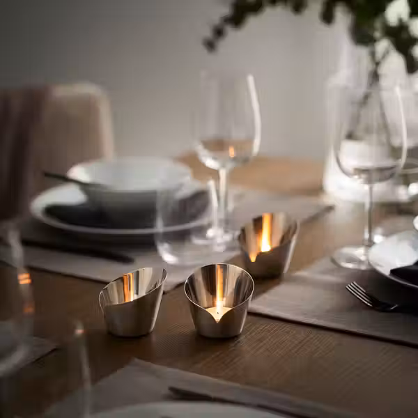 PRAKTAND Подсвечник для греющей свечи - нержавеющ сталь 7 см - фото 2