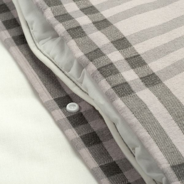 Пододеяльник и наволочка, розовый/серый клетка 150x200/50x70 см IKEA SILESHÅR СИЛЕСХОР 805.314.01 - фото 4