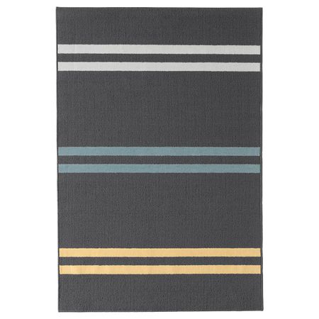 Ковер, короткий ворс, черный, разноцветный 120x180 см IKEA ШЕЛЬДЕ 103.914.80