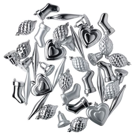 Набор украшений, 38 предметов ВИНТЕР 2015, серебристый