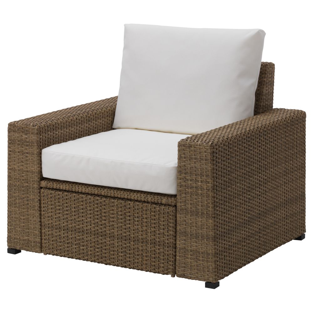 Садовое кресло СОЛЛЕРОН, коричневый, Кунгсэ белый - фото 1