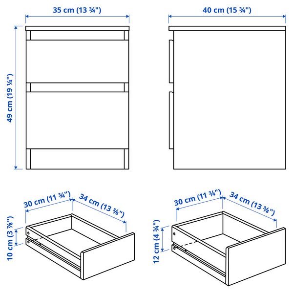 IKEA, дополнительный ракурс - схема-чертеж с размерами