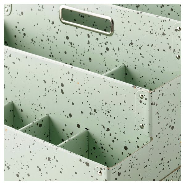 Подставка для канцелярских принадлежности ФЬЕЛЛА, светло-зеленый, в горошек (35x21 см) - фото 2