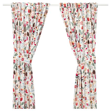 Гардины с прихватом, 1 пара РЁДАРВ, разноцветный (145x300 см)