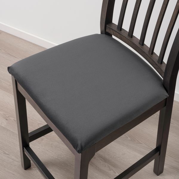 Стул барный, 62 см, темно-коричневый, Hakebo темно-серый IKEA EKEDALEN ЛЕН ЭКЕДАЛЕН 294.294.78 - схема-чертеж с размерами