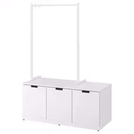 NORDLI Комод с 3 ящиками - белый 120x169 см