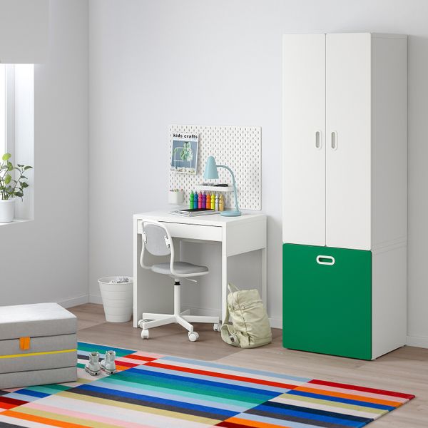 Гардероб с отделением для/игрушек, белый/зеленый 60x50x192 см IKEA СТУВА / ФРИТИДС 692.796.79 - фото 2
