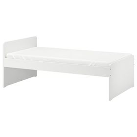 SLÄKT Каркас кровати с реечным дном - белый 90x200 см