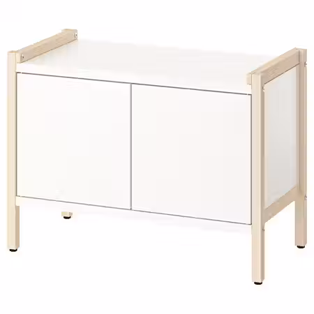 EKENABBEN Шкаф - осина/белый 70x35x51 см