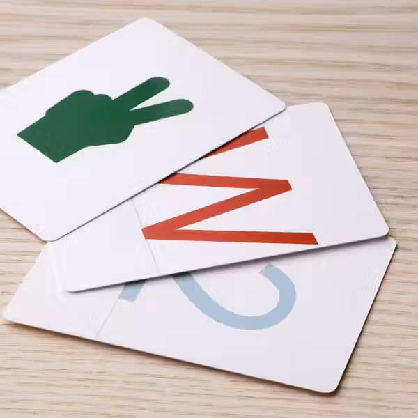 UNDERHÅLLA Карточки с буквами/цифрами/значками - схема-чертеж с размерами