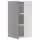 ENHET Навесной шкаф с 2 полками/дверцей - белый/серый каркас 40x32x75 см