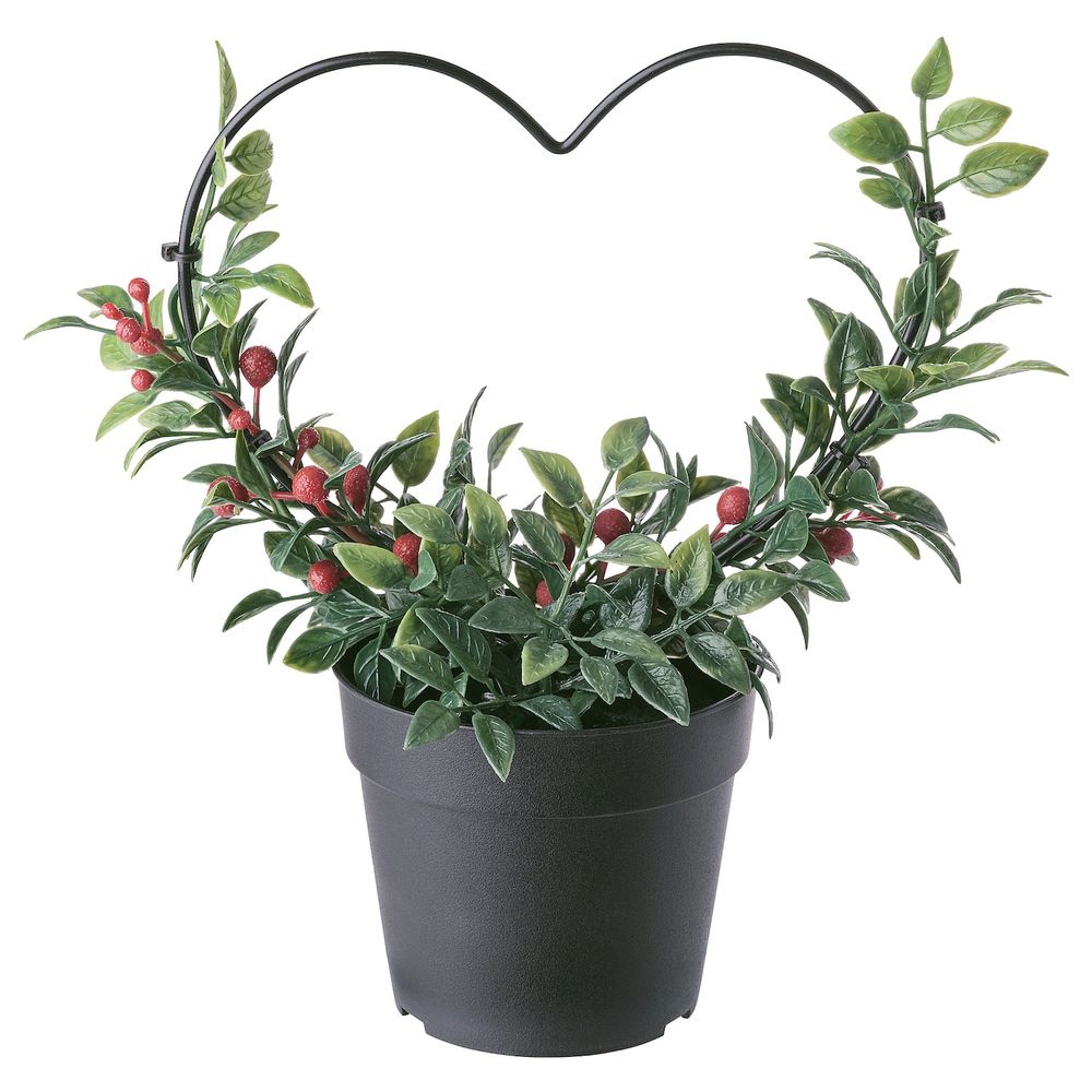 Искусственное растение в горшке, для дома/улицы мирт, дуга, 9 см IKEA ВИНТЕРФЕСТ 204.370.10 - фото 1