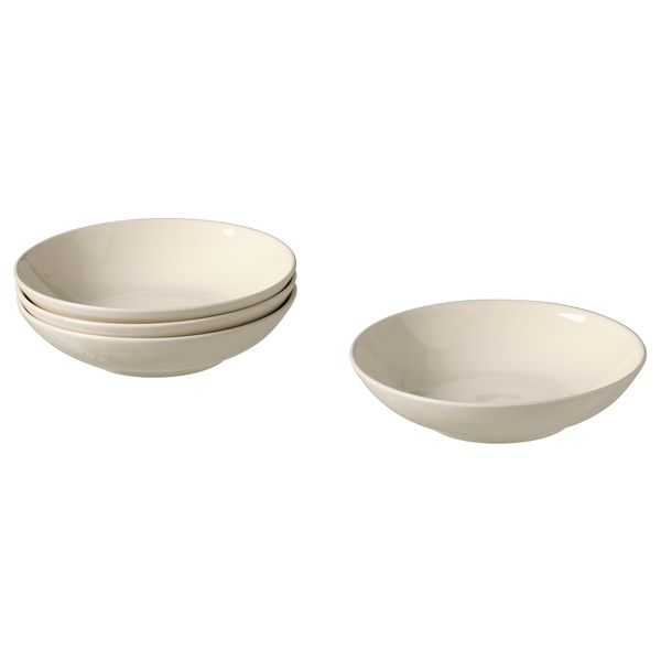 Тарелка глубокая, 19 см, полированный бежевый IKEA FÄRGKLAR ФЭРГКЛАР 305.412.09 - фото 1