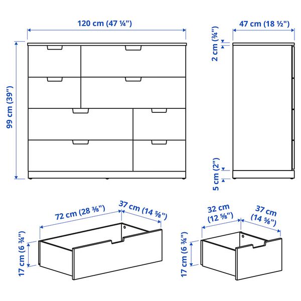 IKEA, дополнительный ракурс - схема-чертеж с размерами