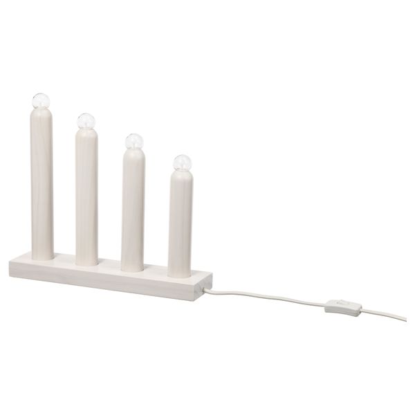 Светодиодный канделябр, 4 лампы СТРОЛА, белый - схема-чертеж с размерами