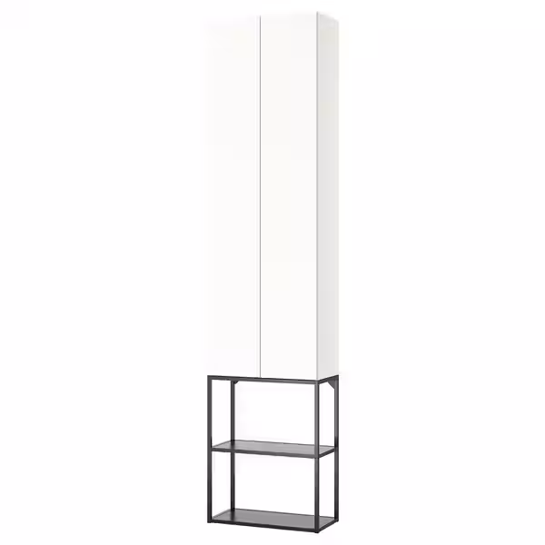 ENHET Комбинация д/хранения - антрацит/белый 60x32x255 см - фото 1