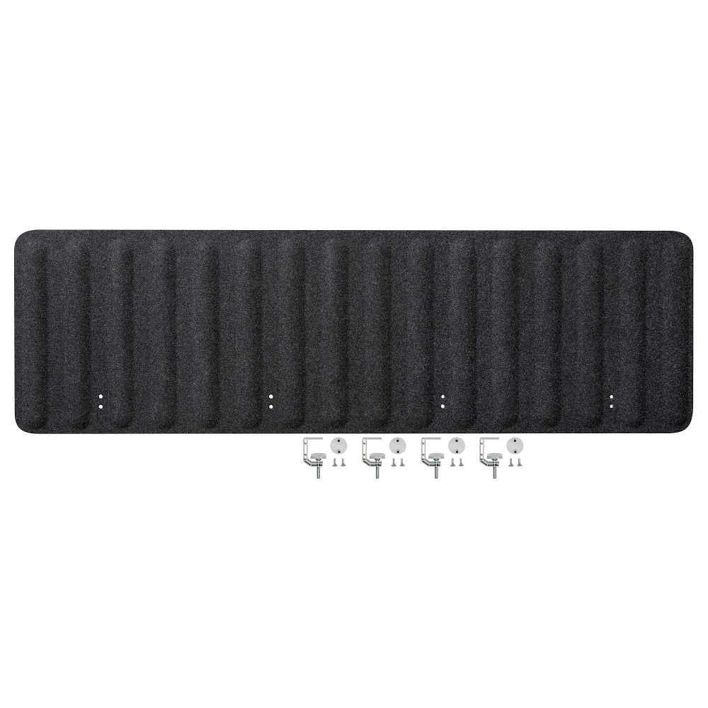 Экран для письменного стола, темно-серый, 160x48 см IKEA EILIF ЭЙЛИФ 804.669.38 - фото 1