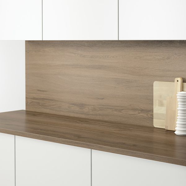 Настенная панель под заказ, под темный дуб ламинат 1 м² IKEA SIBBARP СИББАРП 204.205.33 - схема-чертеж с размерами