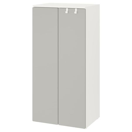 Гардероб, белый, серый 60x42x123 см IKEA SMÅSTAD СМОСТАД 793.951.31