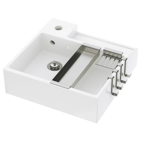 Одинарная раковина, белый 41x41x13 см IKEA LILLÅNGEN ЛИЛЛОНГЕН 503.690.38