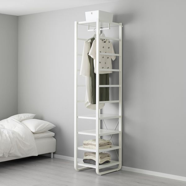Гардероб, комбинация, белый 44x55x216 см IKEA ELVARLI ЭЛВАРЛИ 092.040.12 - фото 2