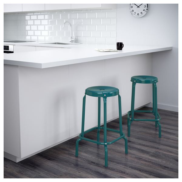 Табурет барный РОСКУГ, синий (63 см) - фото 2