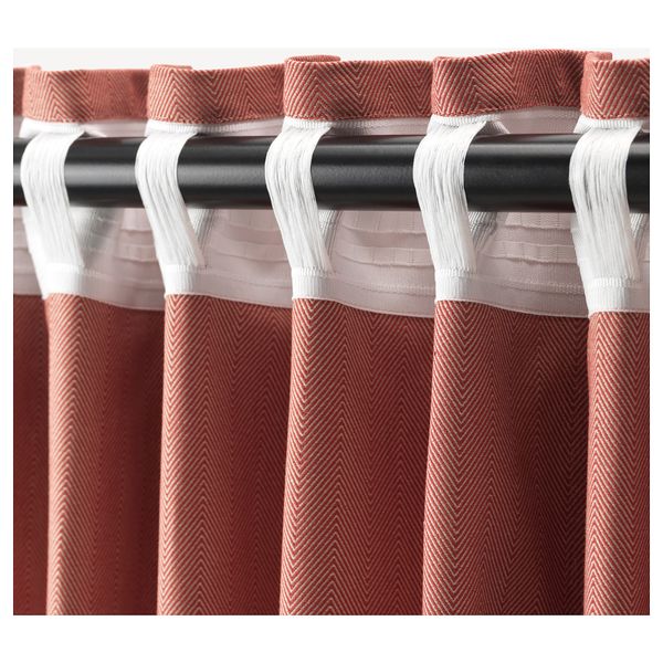 Гардины, 1 пара ТИБАСТ, розовый (145x300 см) - фото 2