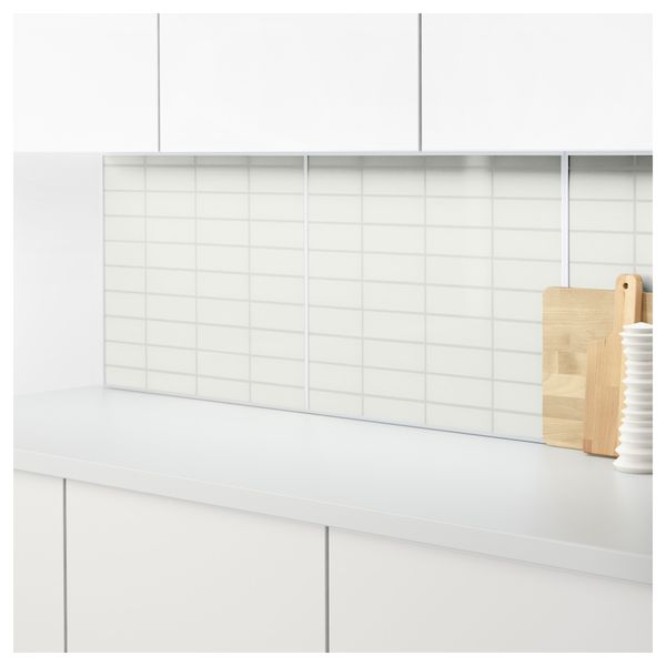 Настенная панель ФАСТБУ, двусторонний красный, под плитку белый (60x50 см) - фото 4